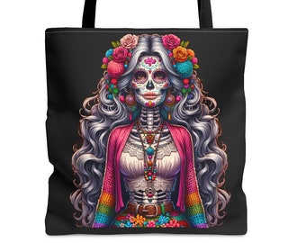 Sugar Skull Sewing Knitting Bag Beach Book Crochet Tote Gift for Quilter