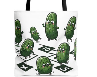 Pickles Hopscotch Gift for Pickle Lovers Tote Bag All Over Print Gift for Reader