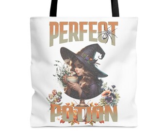 Witch Perfect Potion Coffee Sewing Tote Bag Gift for Sewing Lover Bag Sewing Crochet Book Bag