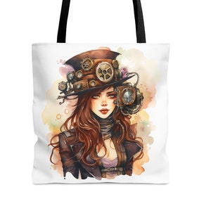 Sac fourre-tout au crochet couture femme steampunk cadeau pour patchwork cartable de plage cadeau pour grand-mère image 1