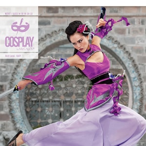 McCall&#39;s Cosplay Pattern 2107- She Cut Anime Martial Arts Fantasy Costume Size 6-14 Out of Print