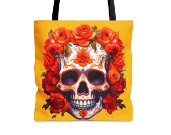 Sugar Skull Sewing Knitting Bag Beach Book Crochet Tote Gift for Quilter