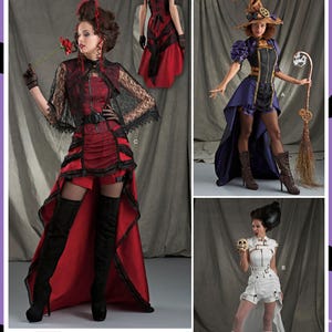 Simplicity Pattern 8719 Steampunk Witch, Vampire,  Bride of Frankenstein Costume size 6-14 or plus size 14-22