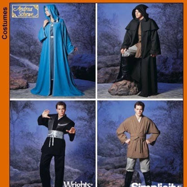 Simplicity Sewing pattern 5840-Cloak,Star Wars, Jedi, Harry Potter, Lord of the Rings Type of Pattern Size xs-xl