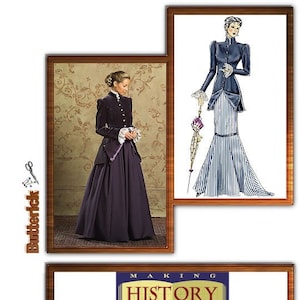 Butterick 4954 Victorian/Edwardian Pattern with Jacket &  Mermaid skirt- Steampunk Size 8-14