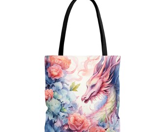Dragon Tote Bag Gift for Quilter Crochet Knitting Bag Gift for Mom