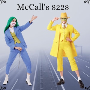 McCall&#39;s Pattern 8228 Womens Joker and The Mask Costumes-Pants, Jackets Size 6-14 Out of Print