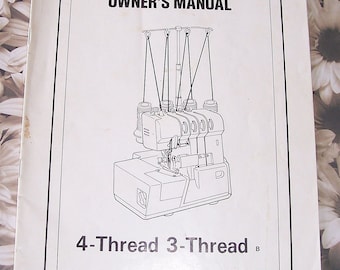 White WSL504 Sewing Machine/Embroidery/Serger Owners Manual Reprint