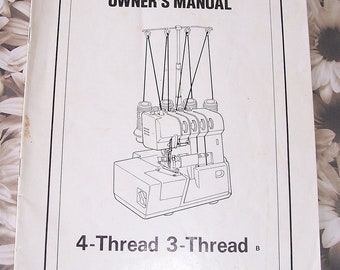 Sewing Manual for Sergemaster 4300 Serger Machine PRINTED COPY ONLY