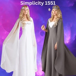Simplicity Sewing Pattern 1551-Lord of the Rings, Maid Marian Ren Faire Costume Dress size 8-14