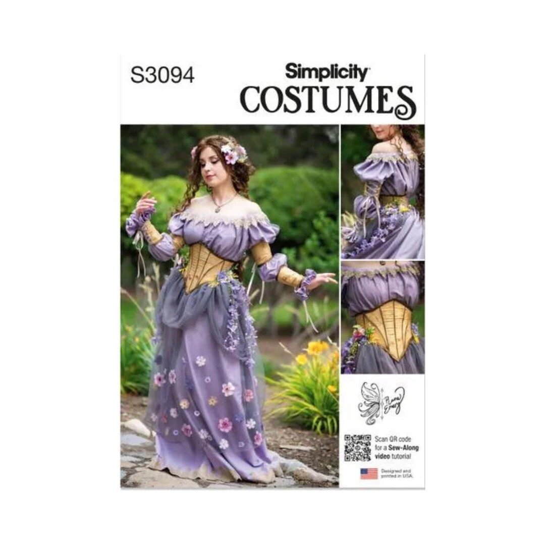 Simplicity Pattern 3094- Fairy Fantasy Gown Wedding Costume Size 6-14 ...