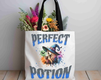 Witch Perfect Potion Coffee Sewing Tote Bag Gift for Sewing Lover Bag Sewing Crochet Book Bag