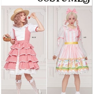 Simplicity 9735 Pattern-Misses Dress Layered Lolita -Size 4-12