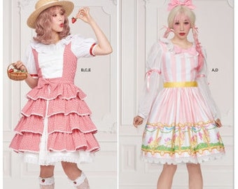Simplicity 9735 Pattern-Misses Dress Layered Lolita -Size 4-12