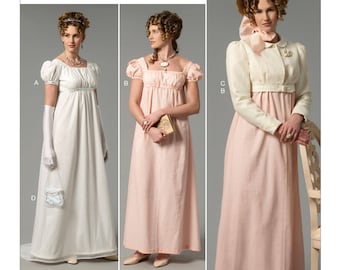 McCall's 8132(Formerly Butterick Pattern 6074)-Regency Gown/Dress-Pride n Prejudice Gown- Size 6-14