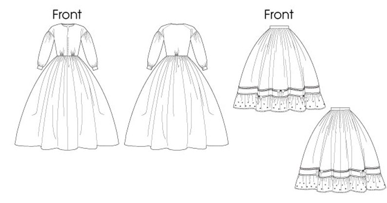 Butterick Pattern 5831 Civil War Dress-Costume Dress size 8-16 image 3