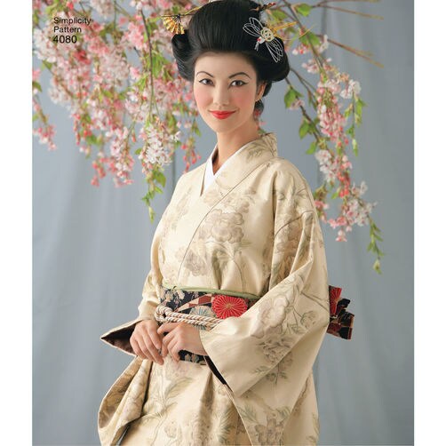 Simplicity 4080 - Patrón de costura para disfraz de geisha japonesa para  mujer, tallas 6-12