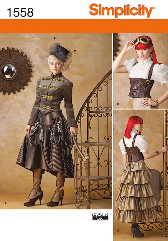 McCall/'s 7071 patrón de costura para hacer Histórico Disfraz de novia de Estilo Steampunk