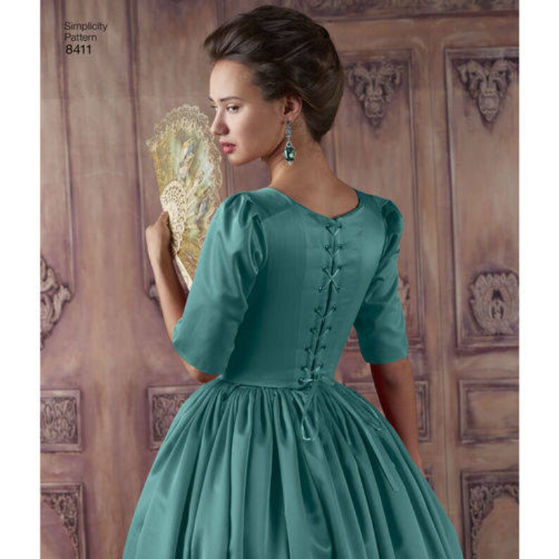 Simplicity Sewing Pattern 8411 1800 s Gown Dress costume Etsy