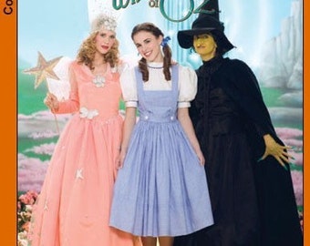 Sewing Pattern-Simplicity 4136-The Wizard of Oz, Good Witch, Bad Witch , Dorothy size 6-12