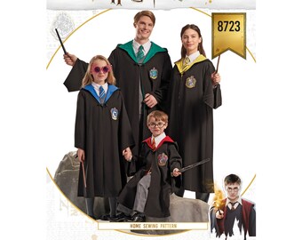 Simplicity Pattern 8723- Harry Potter Robe, Tie and Sweater Size XS-L Child Size XS-XL Teen and Adult