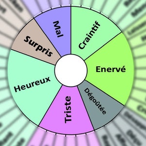 French Feeling Wheel | Emotion Compass | Emotions Chart Poster | Therapy, Classroom SEL, Parenting Tool