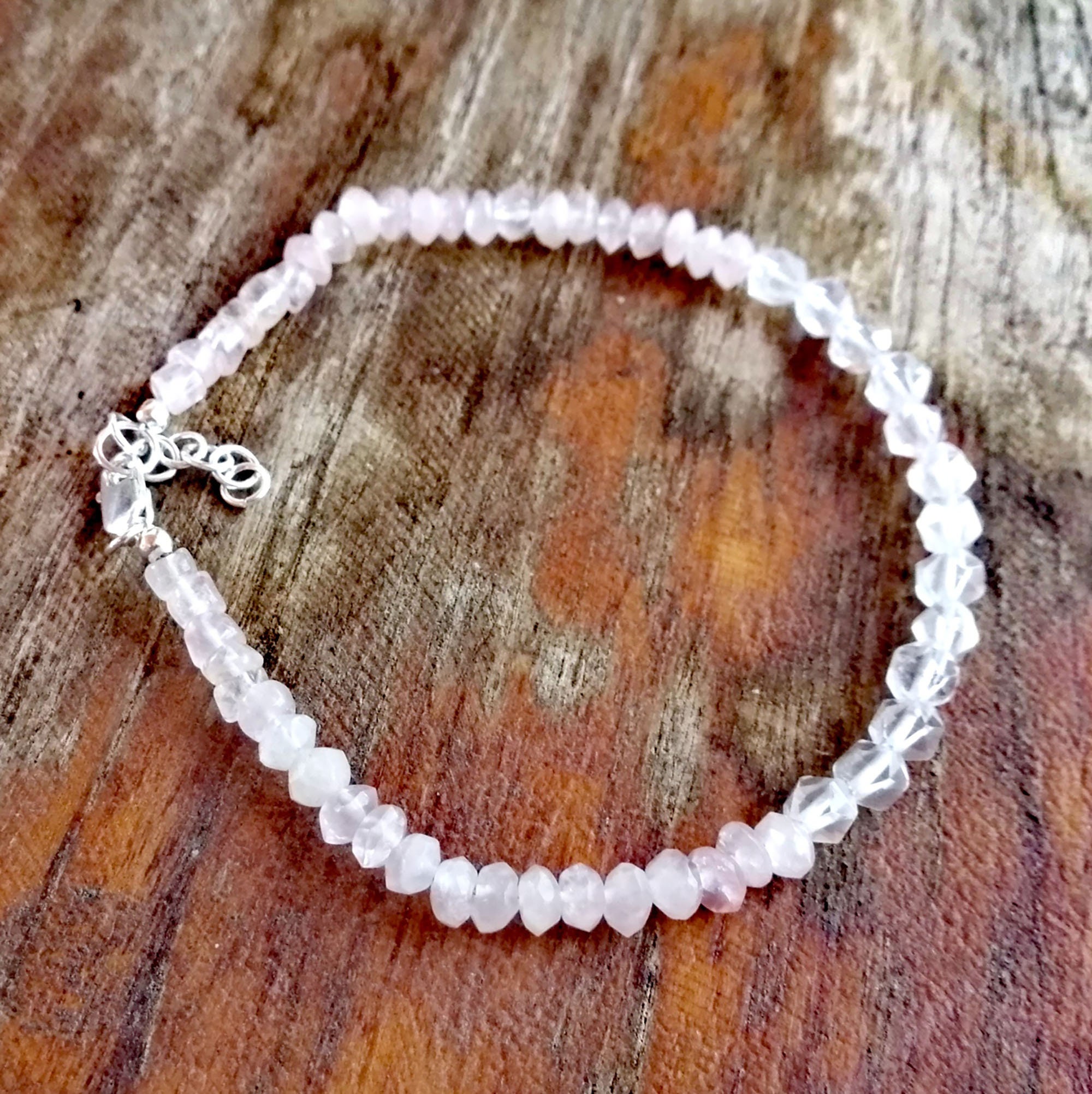 Rose Quartz Anklet or Bracelet Version 