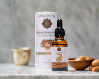 Pure Moroccan Argan Oil: Cold Pressed Beauty Oil for Hair, Skin and Nails,  30ml