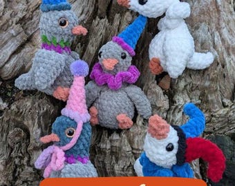 Amigurumi Goose & Pigeon Crochet Pattern - No-Sew, 3-in-1 (PDF Pattern)