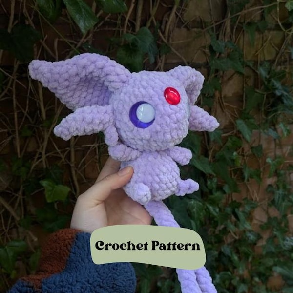 Zorro Psíquico - Patrón digital de ganchillo para amigurumi de anime con pocas costuras - Guía de cómo hacerlo