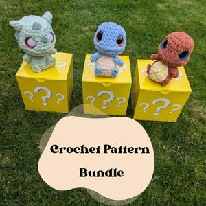 Startpakketbundel - digitaal gehaakt anime-amigurumipatroon met lage naai - Crochet Market Mystery Box Patterns