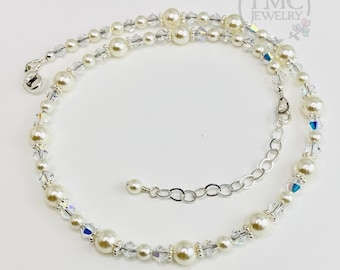 Flower Girl Pearl Necklace,Baptism Pearl Necklace,Baby Girl Pearl Necklace,First Holy Communion Pearl Necklace, Confirmation Pearl Necklace