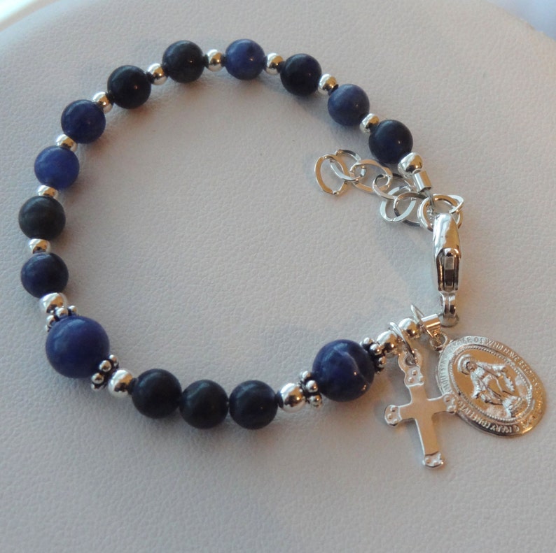 Baby Boy/girl Baptism Personalized Rosary Bracelet Baptism Etsy