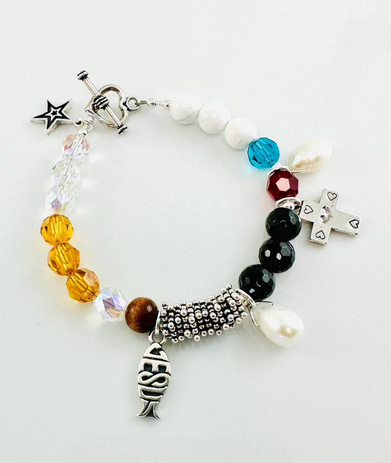 The Most Beautiful Story In The World Bracelet,The  Life of Jesus Christ bracelet,Story of Jesus Christ Bracelet,The Story Of Jesus Bracelet,Christmas Story of Jesus Bracelet,Bible bracelet,religious bracelet,Nativity Bracelet,Christian Fish bracelet