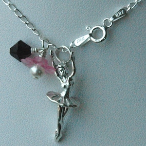 Sterling Silver Prima Ballerina Ballet Necklace,Ballet Necklace,Recital Gifts Necklace,Dancer Necklace,Dance Jewelry,Recital Gifts Necklace