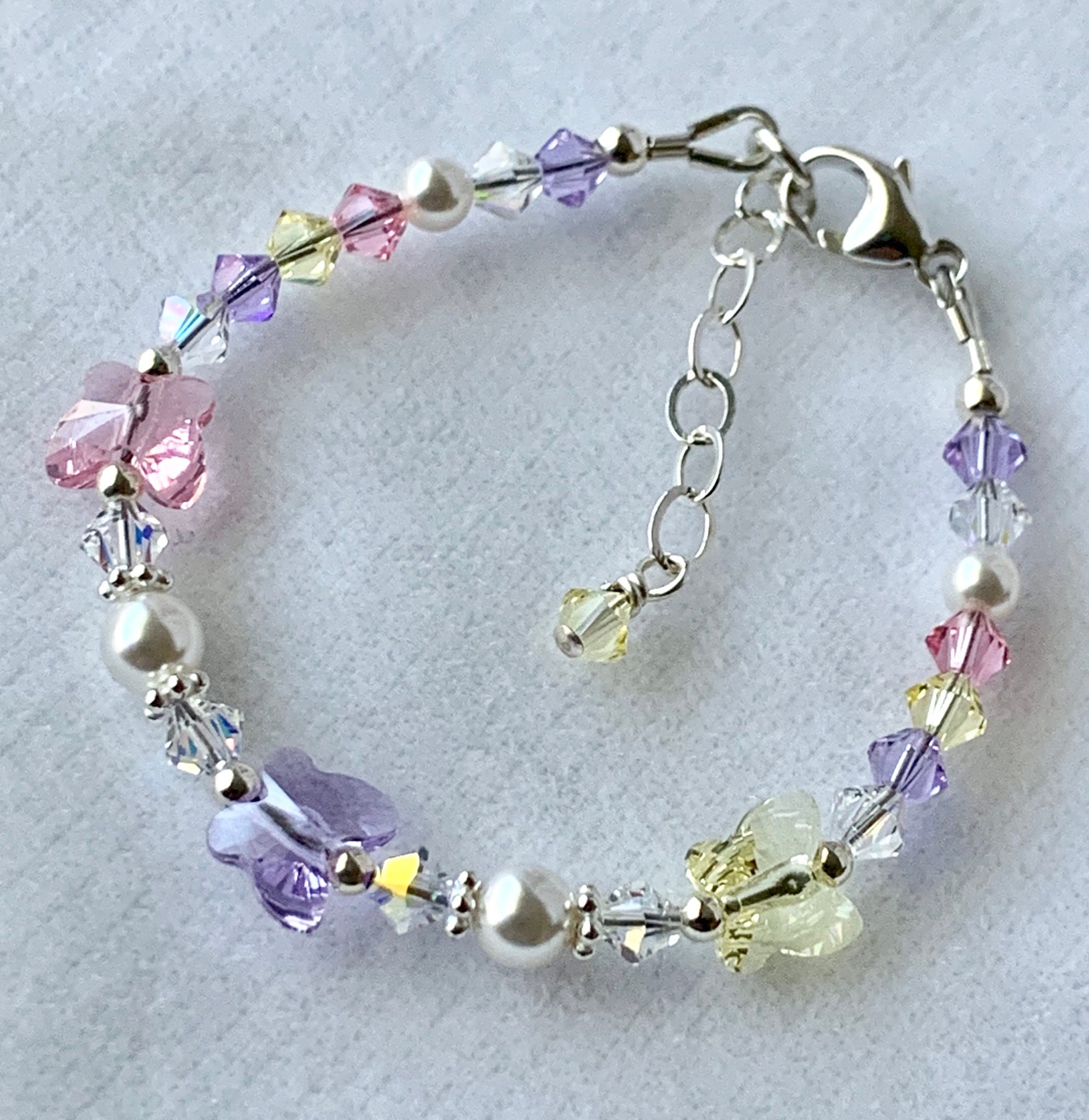 Colorful Crystal Butterfly Bracelet