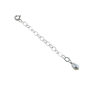 2 1/2 Inches Sterling Silver Jewelry Extender With Clasp,Lengthen Layering Necklaces-Bracelets,extender with charm,Extension Chain