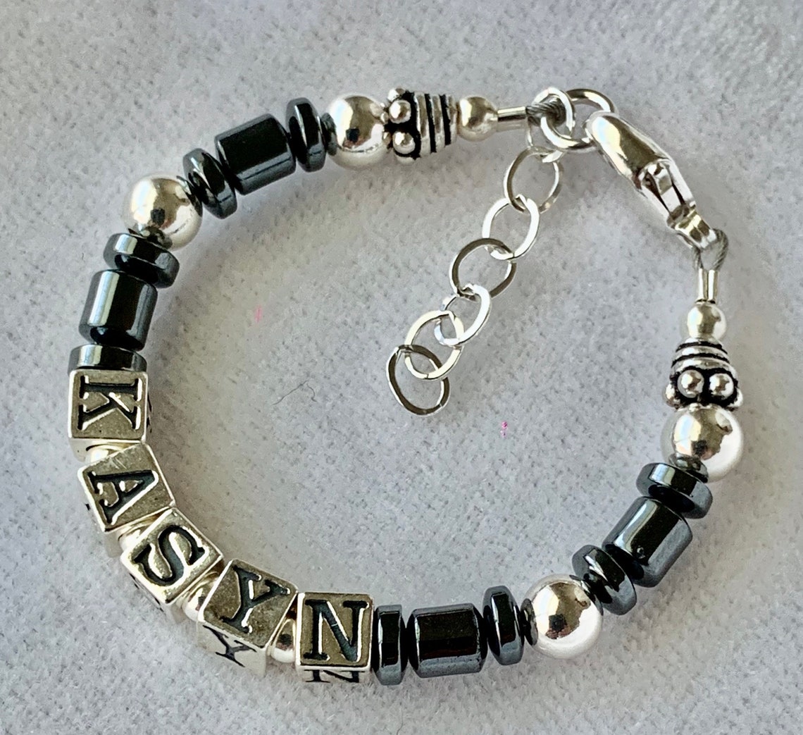 Baby Boy Name Bracelet Boy Custom Name Bracelet Personnalisé Etsy