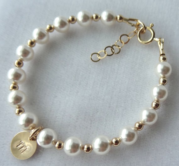 baptism pearl bracelet
