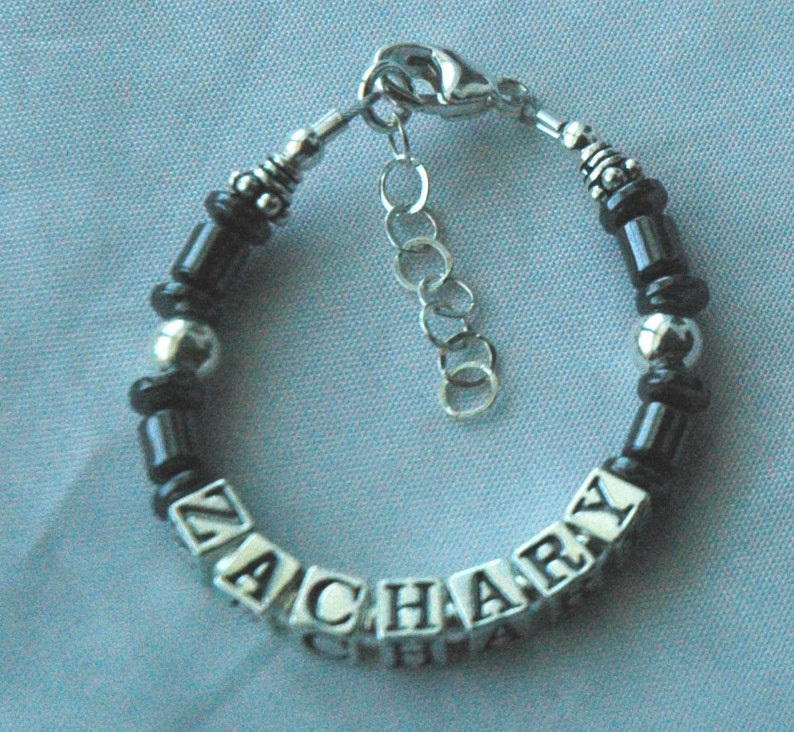 Baby Boy Name Bracelet Boy Custom Name Bracelet Personalized Etsy
