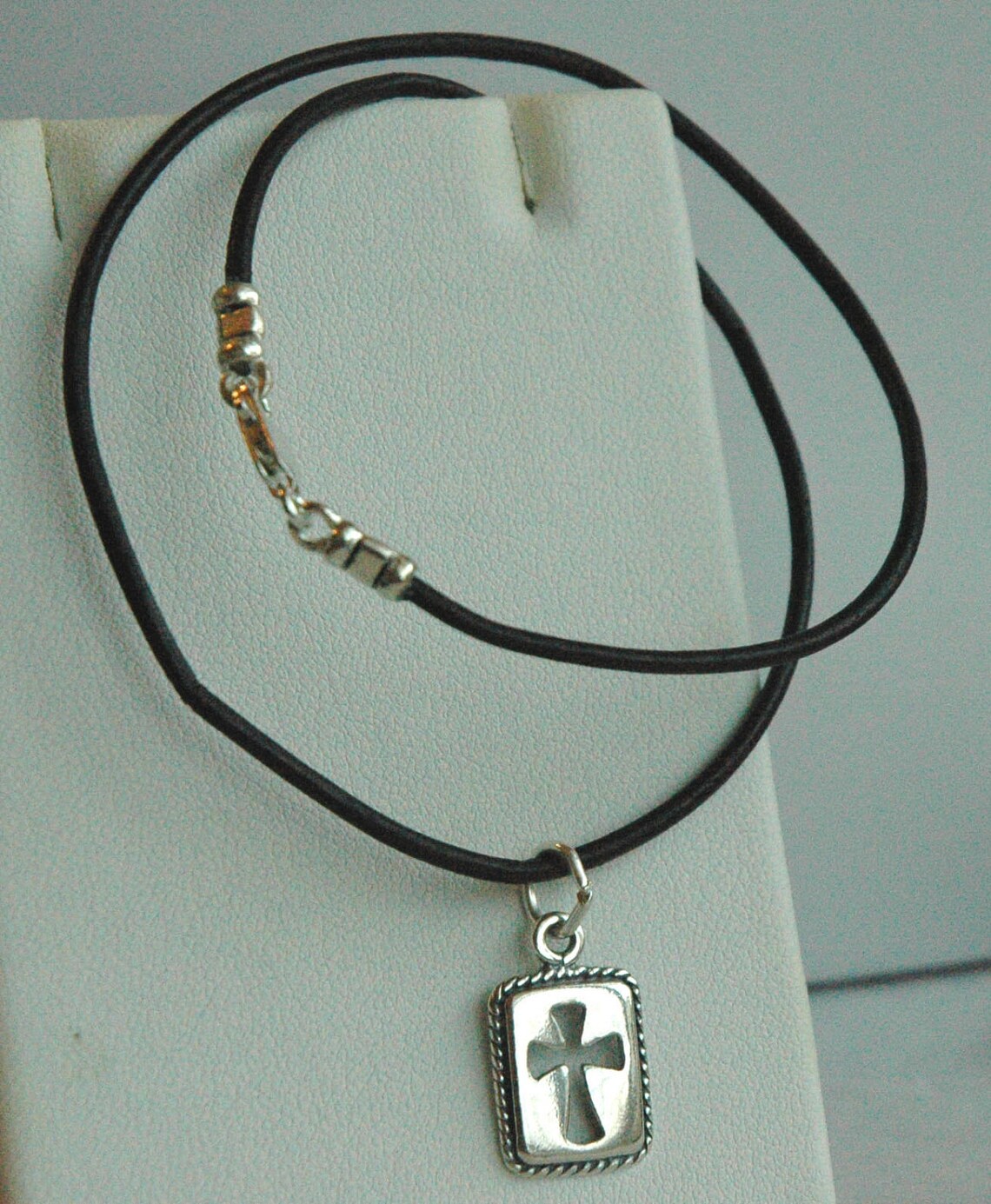 First Communion Boy Necklaceboy Cross Hematite Etsy Hong Kong