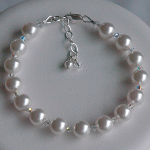 Kinder Perlenarmband,Baby Perlenarmband,Erste Kommunion Bestätigung Perlenarmband Blumenmädchen Perlenarmband,Enkelin-Patenkind