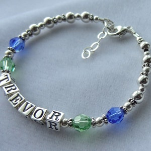Personalized Mother Birthstone Name Bracelet,Mother Bracelet,Nana Grandmother Name Bracelet,Mother&#39;s Day Present Bracelet
