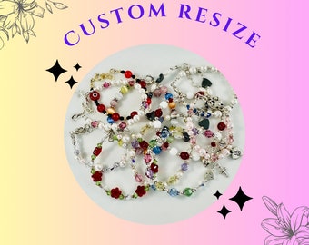 Custom Resize Jewelry,restringing beaded necklace,resizing beaded bracelet,broken beaded earrings,Restring Bracelet Necklace,repair jewelry
