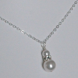Collana di perle di cristallo per proposta di damigella d'onore, collana di perle per damigella d'onore junior, idee regalo per cesti di damigella d'onore