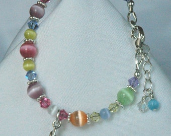 Happy Birthday - Multi Colour Cat Eye Children Bracelet