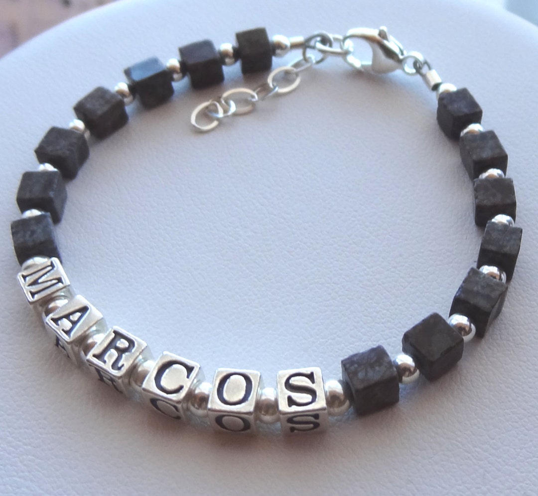 Personalized Boys Name Bracelet,custom Name Bracelet Baptism Baby Boy