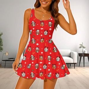 ladies summer jersey dresses Megan Dress in NAVY MULTI YGroup_noorlongtunicdress main image 0