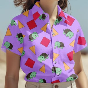 Zoey Cosplay Hawaiian Shirt, Kpop Demon Hunters Costume, Demon Hunter Zoey Halloween Cosplay Shirt, Zoey Button Shirt Gift For Her