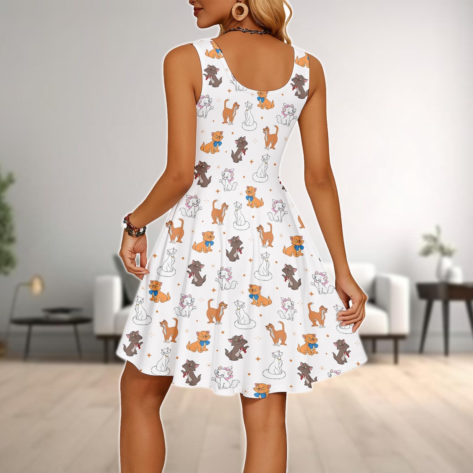 Discover The Aristocats Character Skater Dress, Disney Aristocats Dress, O'Malley Berlioz Marie Cats Dress, Cat Lover Dress, Disneyland Trip